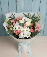 Букет цветов из:  Розы, Лизиантусы и Хризантемы #REPLACE_PRED# Заречном Пензенской области