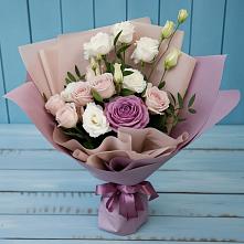 Букет цветов из:  Розы и Лизиантусы #REPLACE_PRED# Заречном Пензенской области