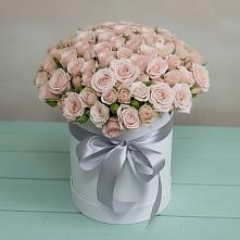 Цветочная композиция из Розы в шляпной коробке в Заречном Пензенской области