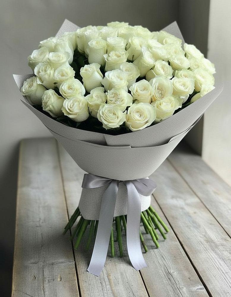 Букет 35 Белых роз в Заречном Пензенской области