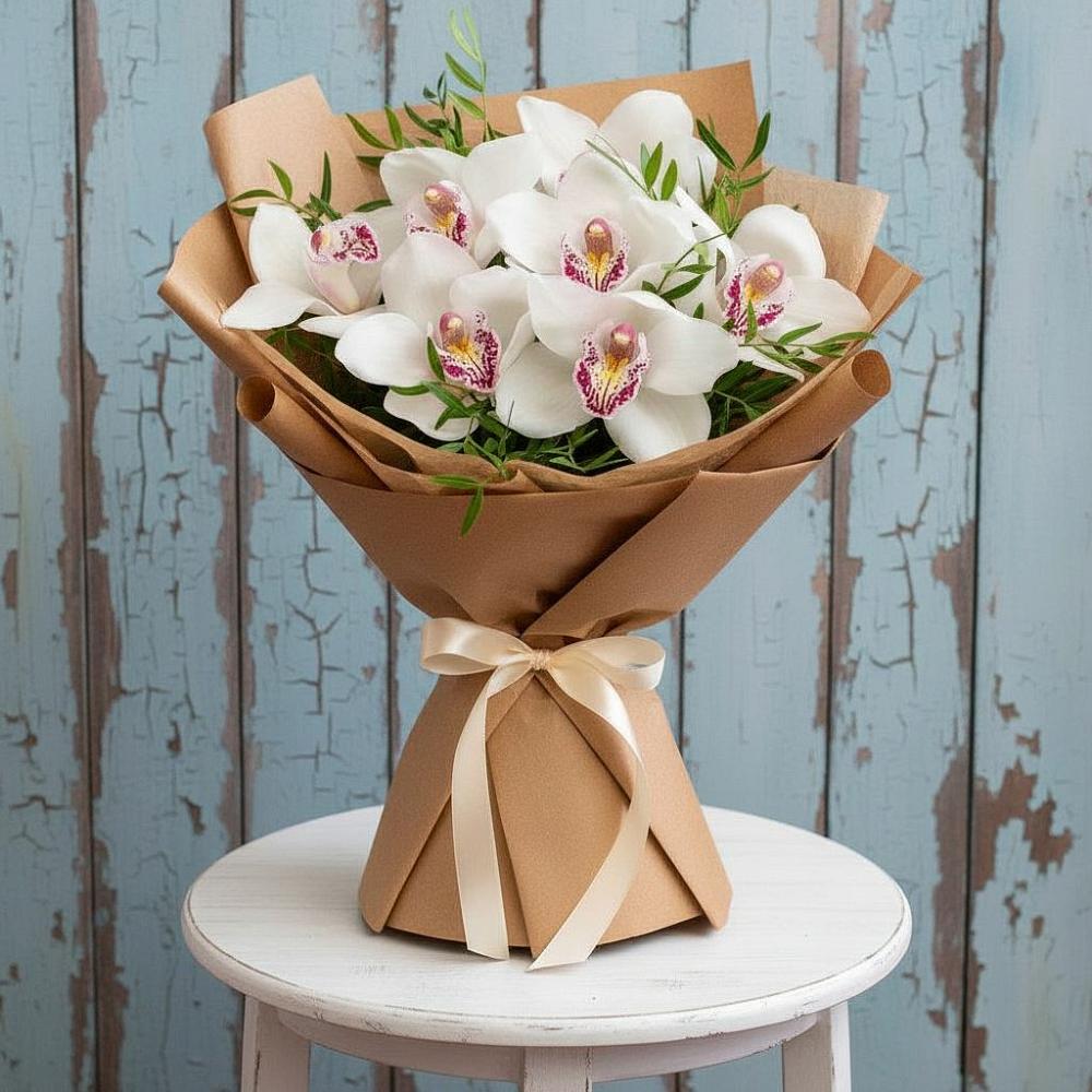 Букет цветов из: Орхидеи и Розы в Заречном Пензенской области
