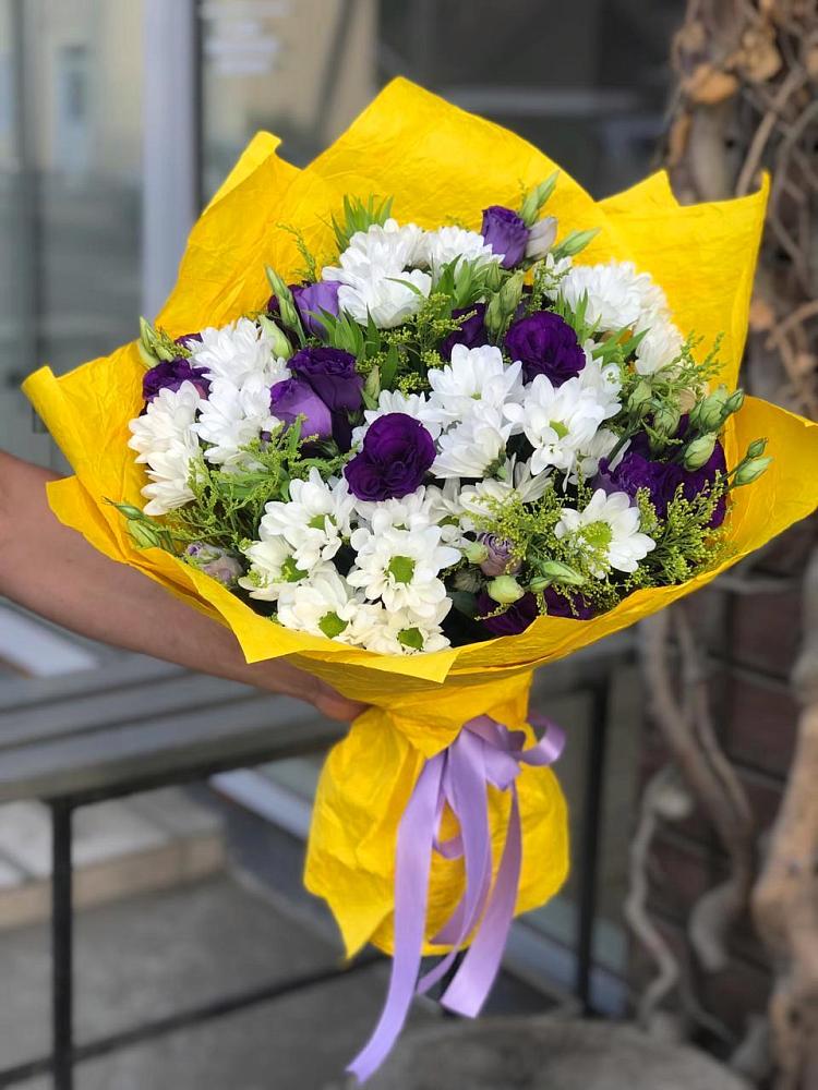 Букет цветов из: Ирисы, Хризантемы и Ромашки в Заречном Пензенской области