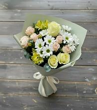 Букет цветов из:  Альстромерии, Розы и Хризантемы #REPLACE_PRED# Заречном Пензенской области