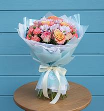 Букет цветов из:  Хризантемы и Розы в Заречном Пензенской области